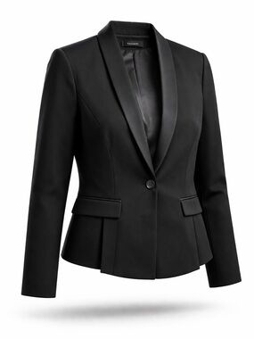 Tahari Black Single-Button Blazer